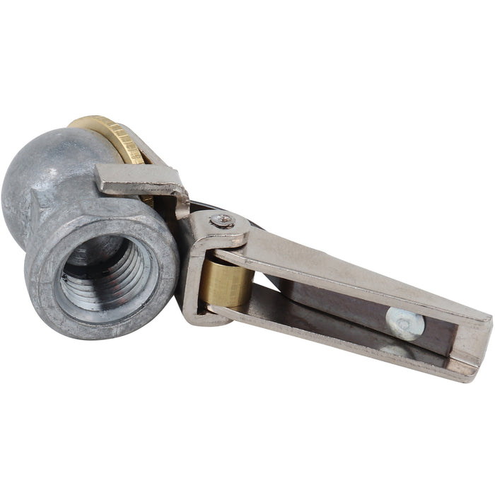 Closed Ball Air Chuck with Safety Clip-on Grip, 1/4" FNPT, Tire Pressure Gauge, Air Hose Quick Connect Adapter, 698