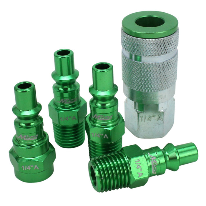 COLORFIT® Coupler & Plug Kit - (A-Style, Green) - 1/4" NPT