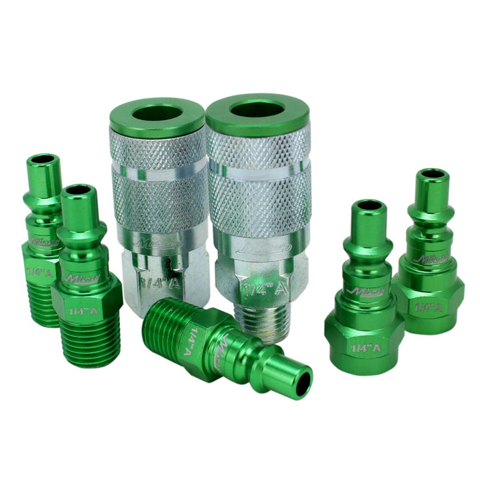 COLORFIT® Coupler & Plug Kit - (A-Style, Green) - 1/4" NPT