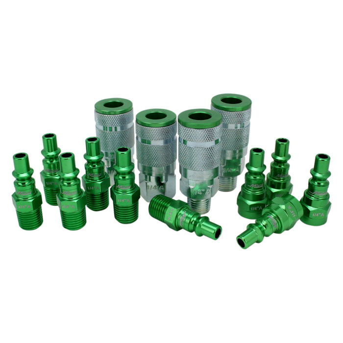 COLORFIT® Coupler & Plug Kit - (A-Style, Green) - 1/4" NPT