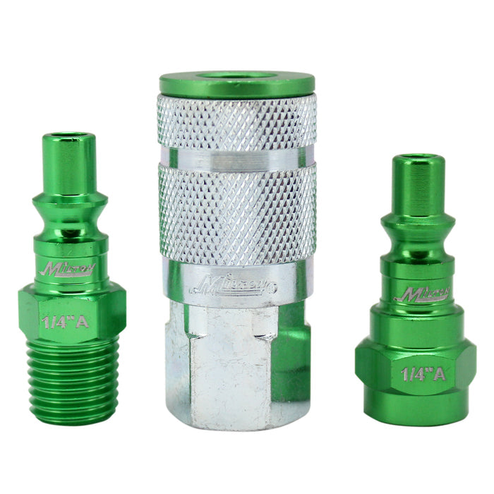 COLORFIT® Coupler & Plug Kit - (A-Style, Green) - 1/4" NPT