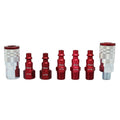 COLORFIT® Coupler & Plug Kit - (M-STYLE®, Red) - 1/4" NPT (7-Piece)