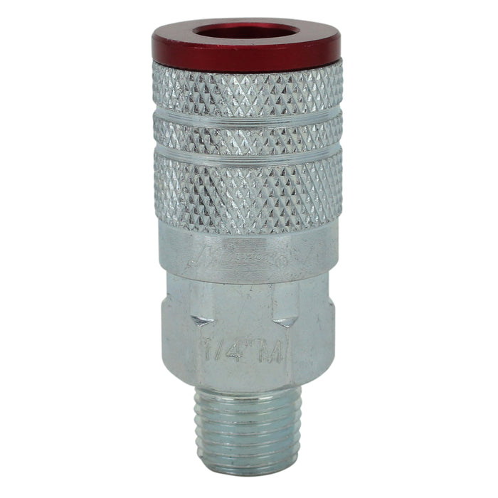 COLORFIT® Coupler & Plug Kit - (M-STYLE®, Red) - 1/4" NPT (7-Piece)