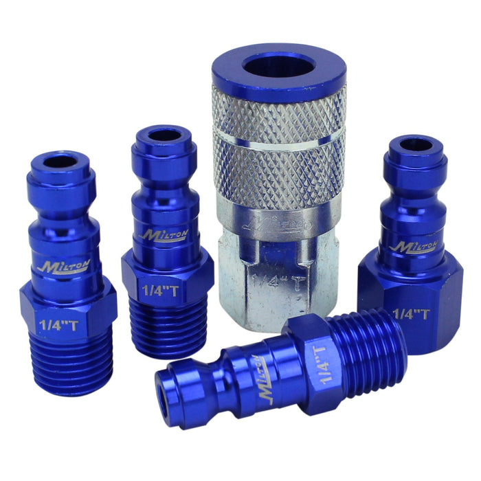 COLORFIT® Coupler & Plug Kit - (T-Style, Blue) - 1/4" NPT