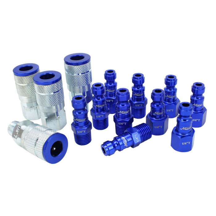 COLORFIT® Coupler & Plug Kit - (T-Style, Blue) - 1/4" NPT