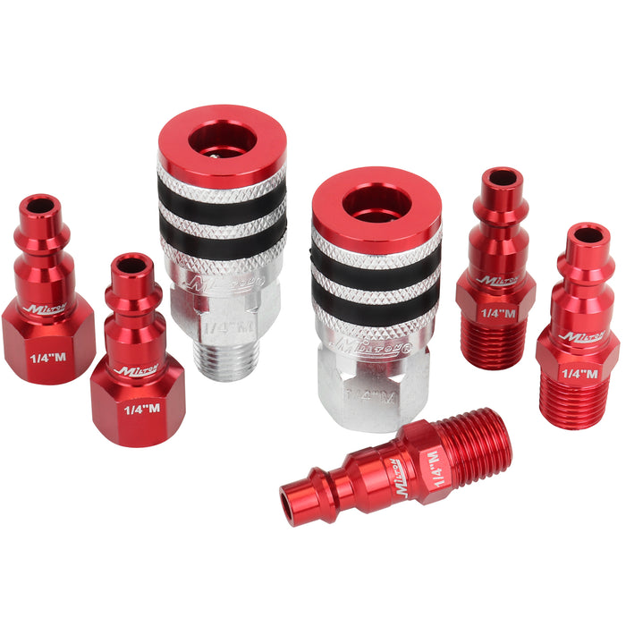 Colorfit Coupler & Plug Kit with Rubber Bumpers, 1/4" NPT M-Style