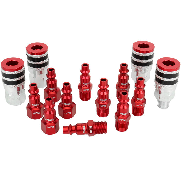 Colorfit Coupler & Plug Kit with Rubber Bumpers, 1/4" NPT M-Style
