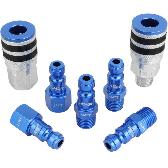 Colorfit Coupler & Plug Kit with Rubber Bumpers, T-Style 1/4" NPT