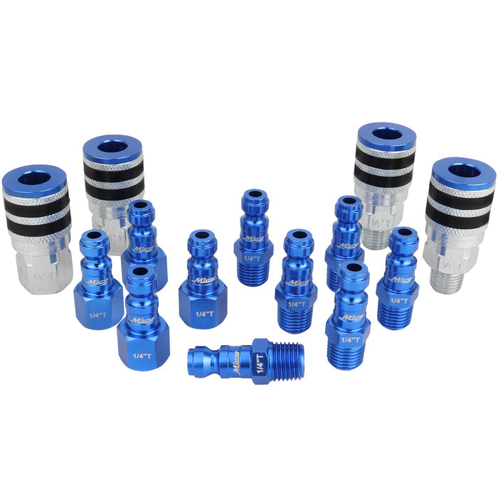 Colorfit Coupler & Plug Kit with Rubber Bumpers, T-Style 1/4" NPT