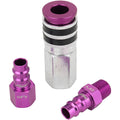 Colorfit Coupler & Plug Set with Rubber Bumpers, V-Style High Flow 1/4" NPT