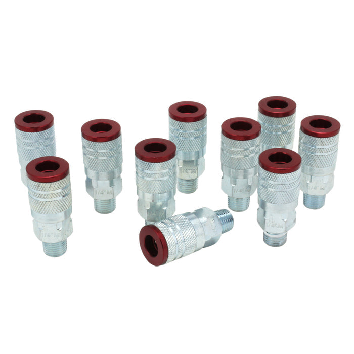 COLORFIT® Couplers (M-STYLE®, Red) - 1/4" NPT Male (Box of 10)