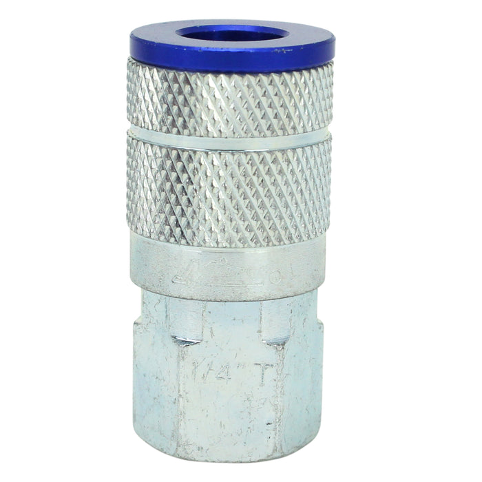COLORFIT® Couplers (T-Style, Blue) - 1/4" NPT Female (Box of 10)