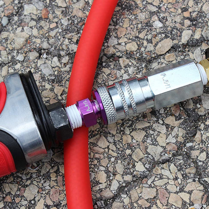 COLORFIT® HIGHFLOWPRO® Couplers (V-Style, Purple) - 1/4" NPT Female (Box of 10)