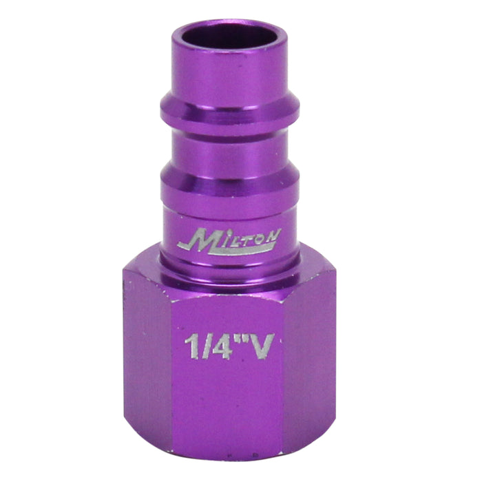 COLORFIT® HIGHFLOWPRO® Plugs (V-Style, Purple) - 1/4" NPT Female (Box of 20)
