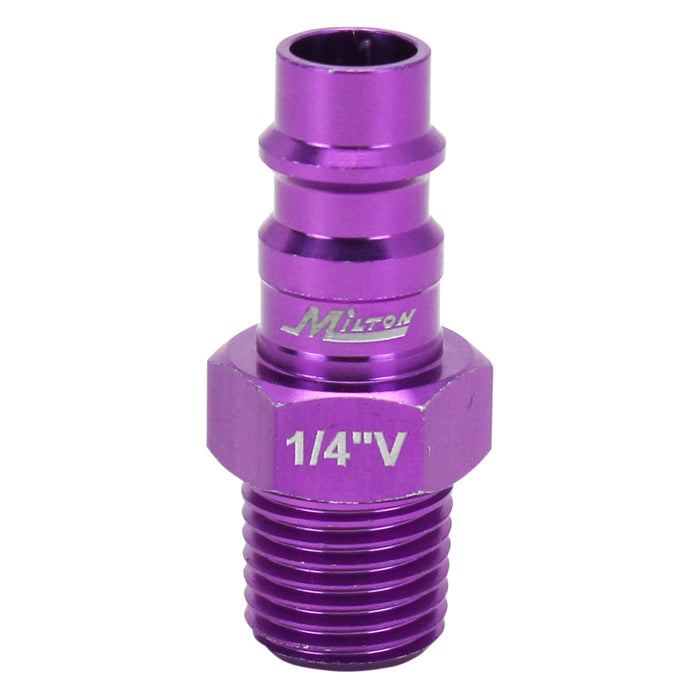 COLORFIT® HIGHFLOWPRO® Plugs (V-Style, Purple) - 1/4" NPT Male (Box of 20)