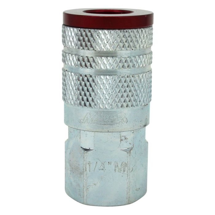COLORFIT® Milton Couplers (M-Style, Red) - 1/4" NPT (Box of 10)