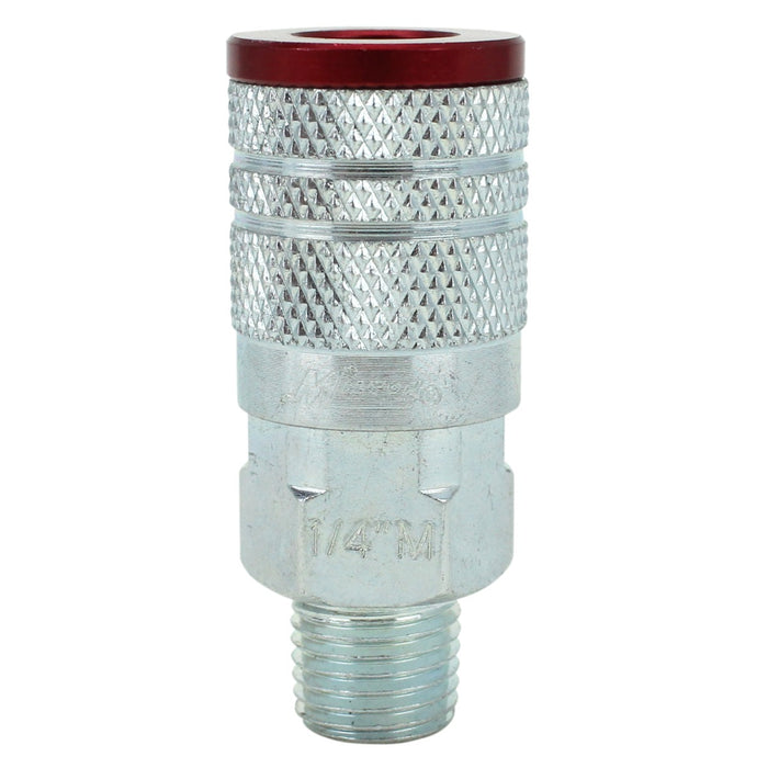 COLORFIT® Milton Couplers (M-Style, Red) - 1/4" NPT (Box of 10)