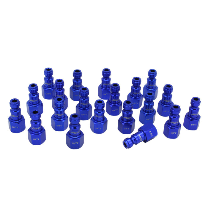 COLORFIT® Plugs (T-Style, Blue) - 1/4" NPT Female (Box of 20)