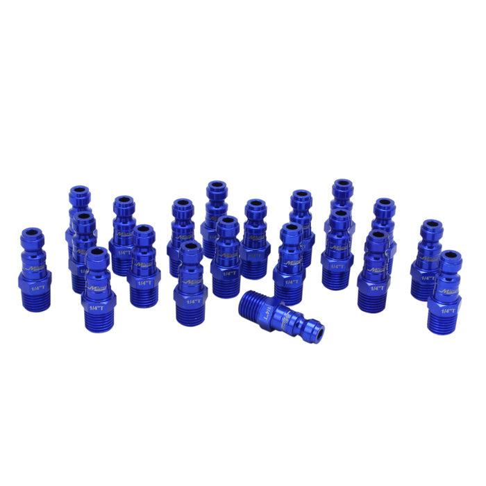 COLORFIT® Plugs (T-Style, Blue) - 1/4" NPT Male (Box of 20)