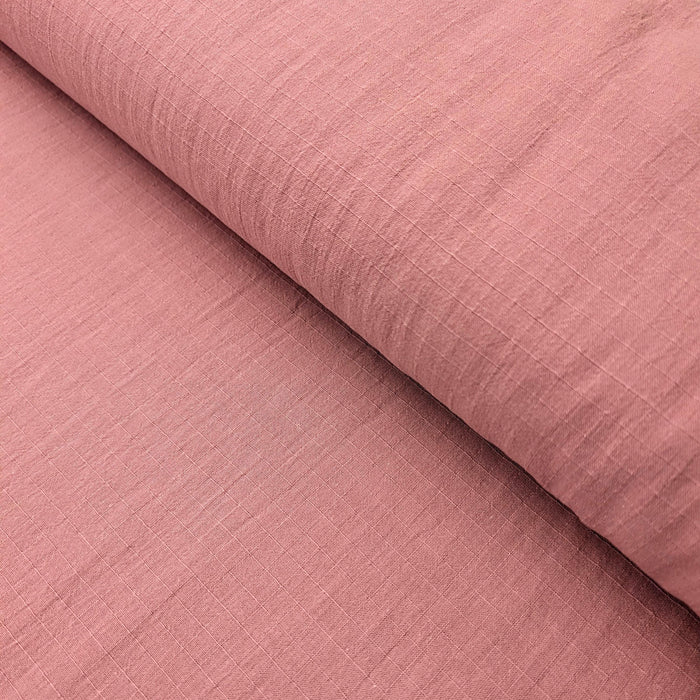 NEW Soft Gridded Dobby Cosmo Japanese cotton linen fabric AD-5747 33 light pink