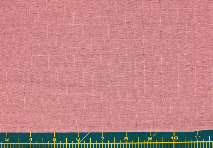NEW Soft Gridded Dobby Cosmo Japanese cotton linen fabric AD-5747 33 light pink