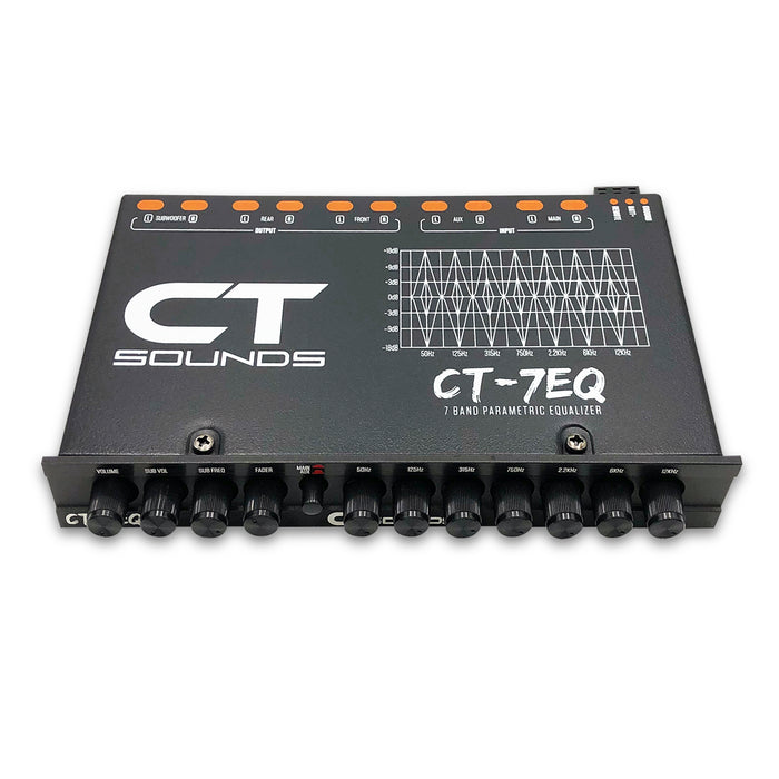 CT-7EQ // 7-Band 1/2 DIN Car Audio Equalizer with AUX Input