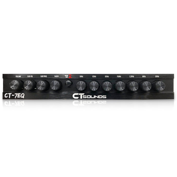 CT-7EQ // 7-Band 1/2 DIN Car Audio Equalizer with AUX Input