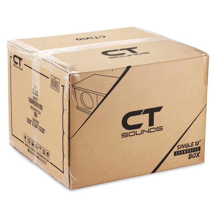 CT1X10 // Single 10” Kerf Ported Universal Car Subwoofer Box