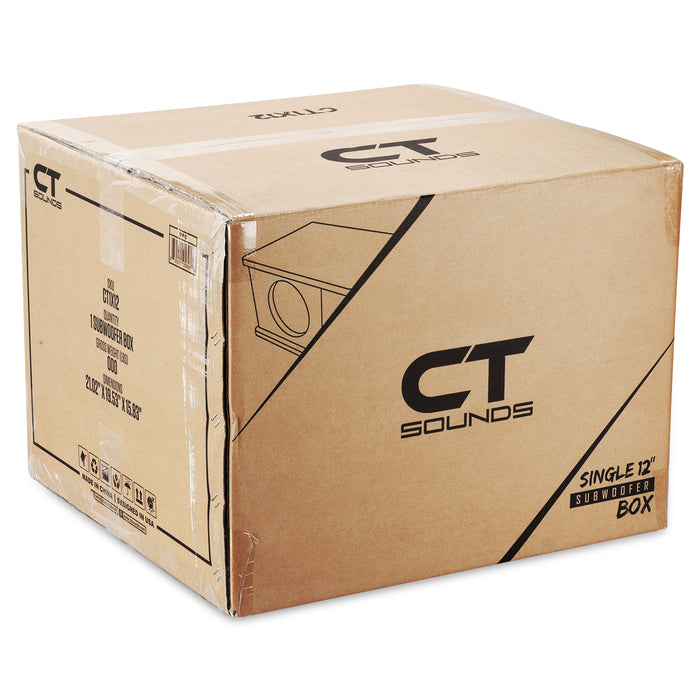 CT1X12 // Single 12” Kerf Ported Universal Car Subwoofer Box