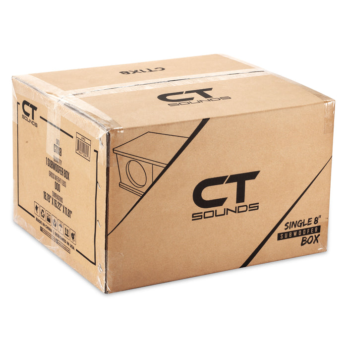 CT1X8 // Single 8” Kerf Ported Universal Car Subwoofer Box