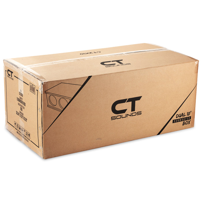 CT2X10 // Dual 10” Kerf Ported Universal Car Subwoofer Box