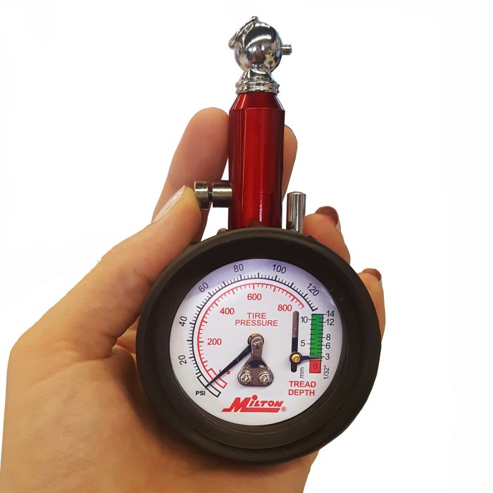 Dial Tire Pressure Gauge, Single Head Tire Tread Depth Gauge