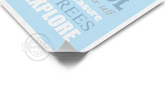 Dream Big Playroom Rules Baby Owl Decor - Set of 3 - Unframed Prints-Baby Blue Decor - MuralMax Interiors