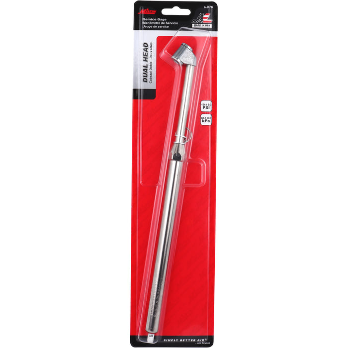 Dual Head Tire Pressure Gauge, 10-160 PSI, Dually Tire Pressure Gauge, Truck, Tractor Trailer, RV & Car