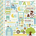 Echo Park Bundle Of Joy Boy 12X12 Element Sticker Sheet - SCRAPBOOKFARE