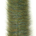 EP Shrimp Dub Brush in grass olive – olive-toned dubbing brush perfect for tying shrimp, crab, and baitfish patterns with earthy hues.