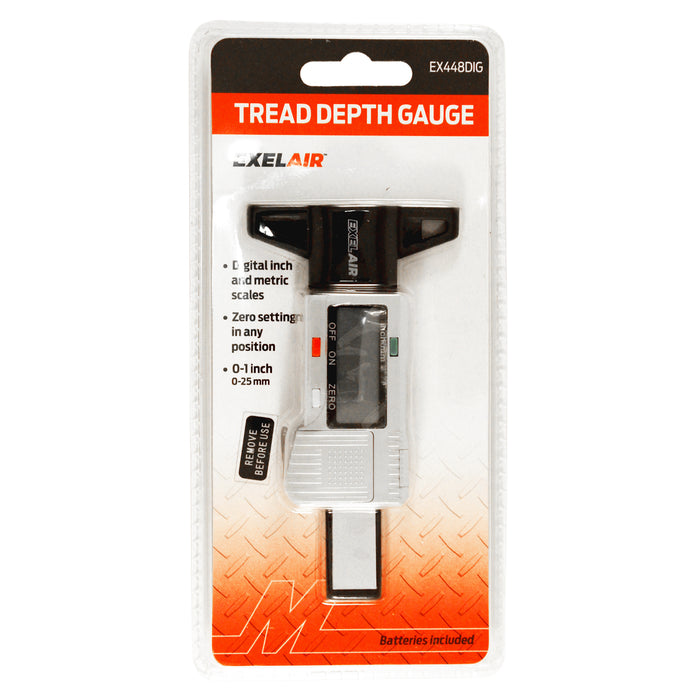 EXELAIR® Digital Tire Tread Depth Gauge (0 to 1" Range)