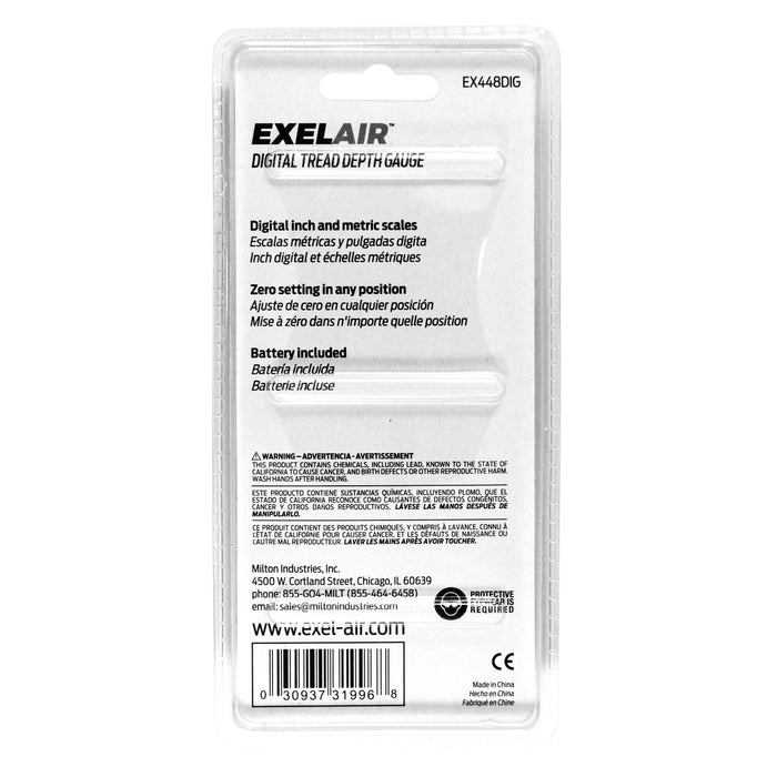 EXELAIR® Digital Tire Tread Depth Gauge (0 to 1" Range)