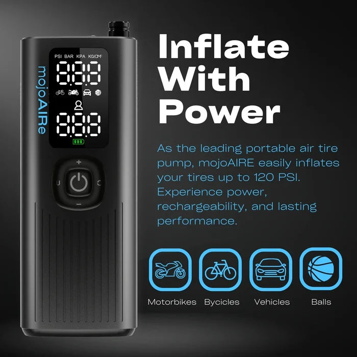 EZ-LOCK™ Air Chuck Precision Digital Tire Inflator & mojoAIRE® Portable Tire Inflator