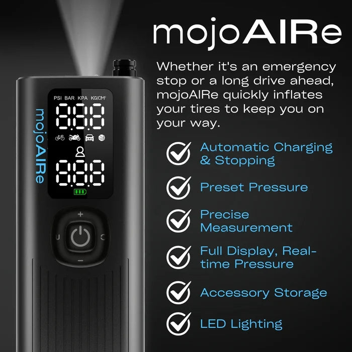 EZ-LOCK™ Air Chuck Precision Digital Tire Inflator & mojoAIRE® Portable Tire Inflator