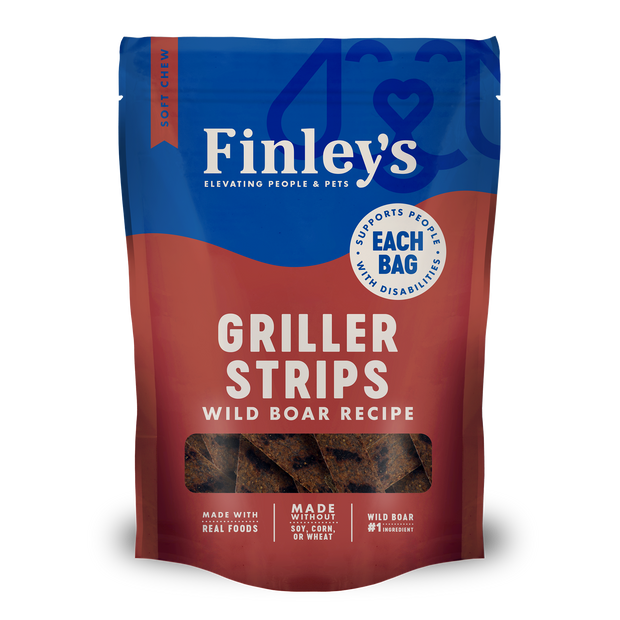 Finley's Wild Boar Recipe Griller Strips Dog Treats