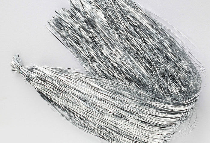 Flashabou by Nature's Spirit in Silver – premium synthetic fly tying material adding flash and movement to streamers, nymphs, and baitfish patterns.