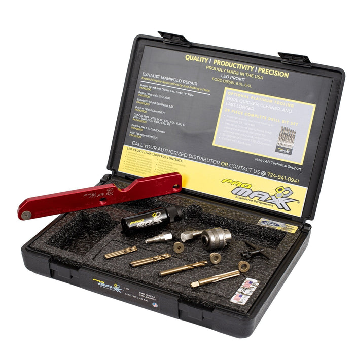 Ford 6.0L, 6.4L Power Stroke Diesel Exhaust Manifold Broken Bolt Repair Kit - Leo