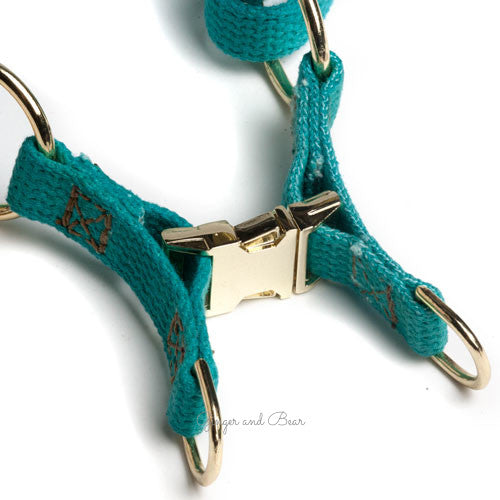 Found My Animal Hand dyed Harness, Teal [FINAL SALE]
