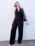 French Connection Harry Suiting Trousers In Black - Infinity Raine