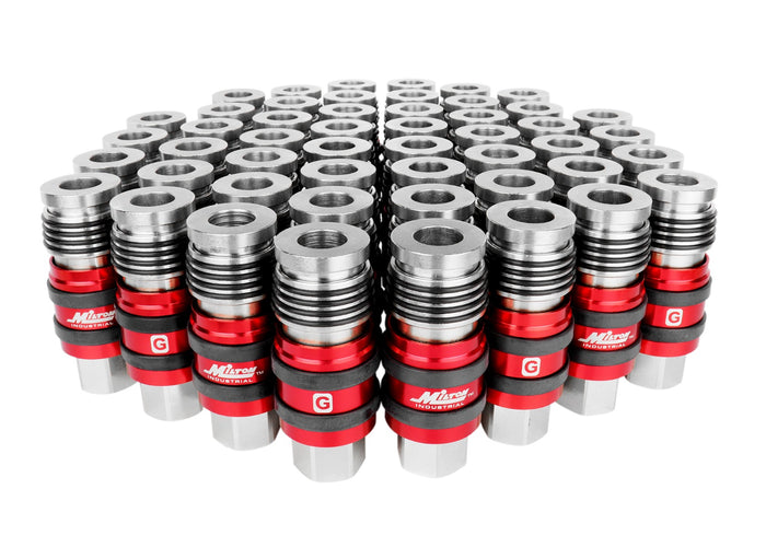 G-Style Universal Safety Exhaust Industrial Coupler, 1/2" FNPT x 1/2" Body Flow - PATENTED
