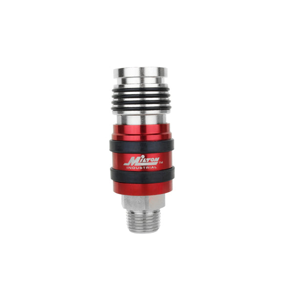 G-Style Universal Safety Exhaust Industrial Coupler, 1/2" MNPT x 1/2" Body Flow - PATENTED