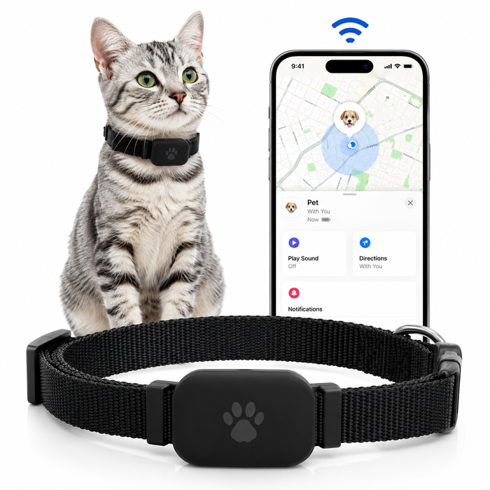 GPS Pet Tracker Collar for Dogs & Cats | Waterproof Real-Time Tracking - IOS