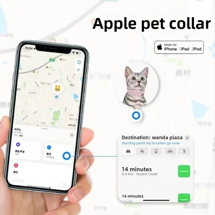 GPS Pet Tracker Collar for Dogs & Cats | Waterproof Real-Time Tracking - IOS