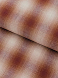 Handworks - Giant Windowpane Plaid Yarn Dyed Cotton Fabric - Dark Brown & Gray
